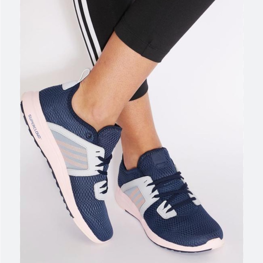 Adidas super cloud Durama navy & pink running sneakers like